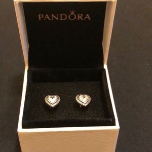 Pandora heart earrings